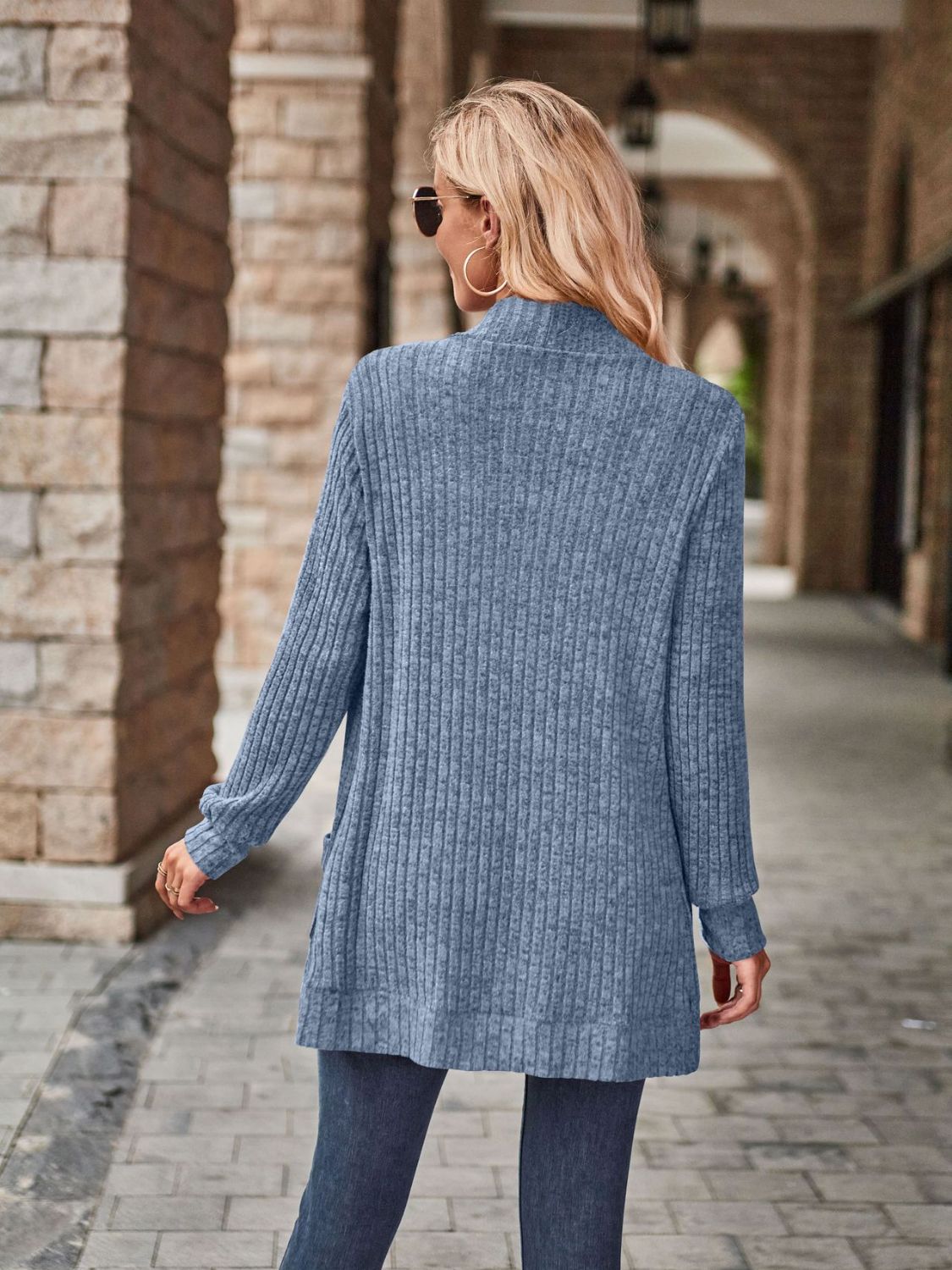 Riley Open Front Cardigan with Pockets