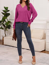 Haven Ribbed V-Neck Long Sleeve