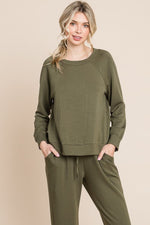 Mariah Raglan Sleeve Top and Pants Lounge Set