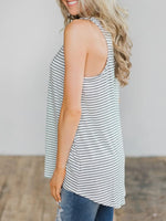 Lainey High-Low Striped Tank