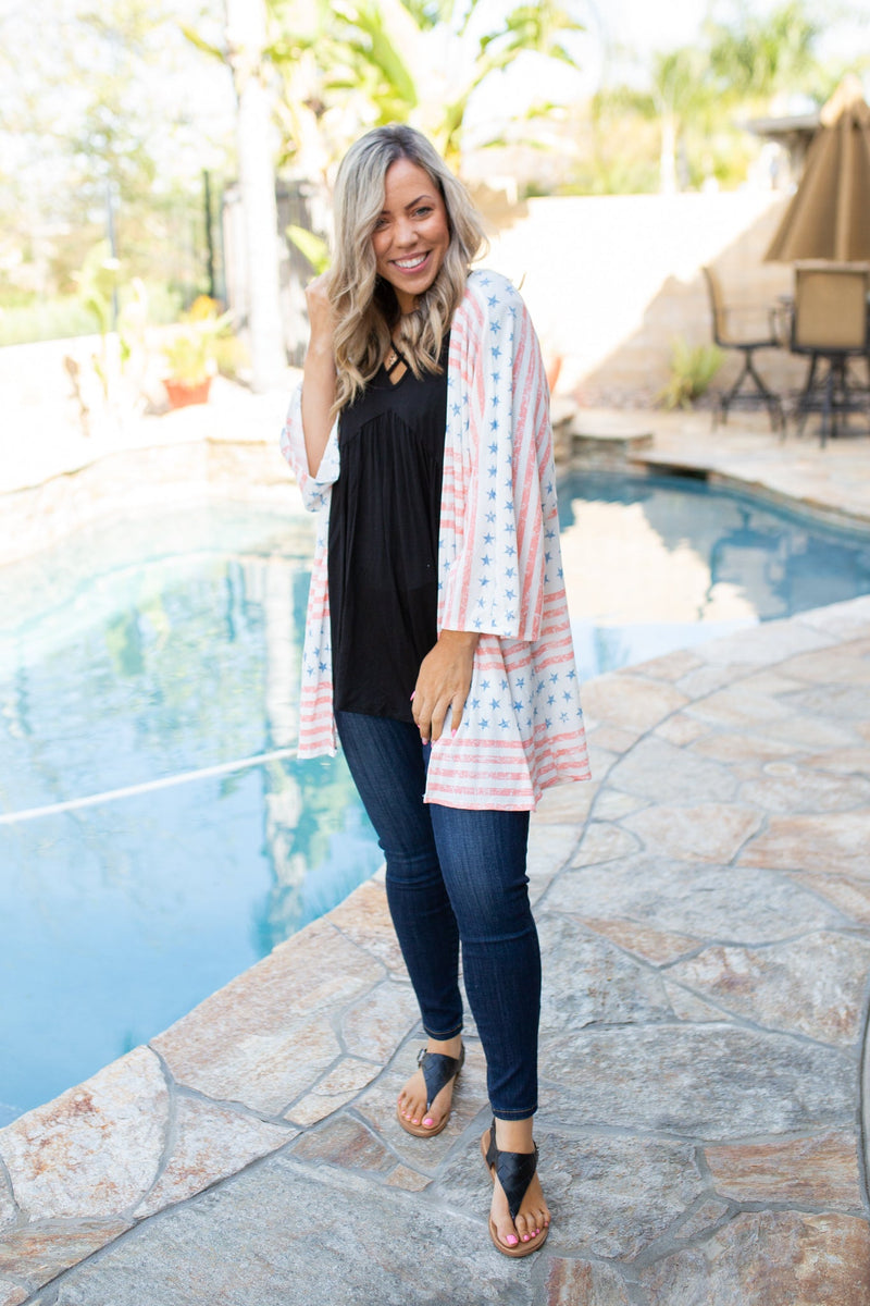 United We Stand Kimono Cardigan