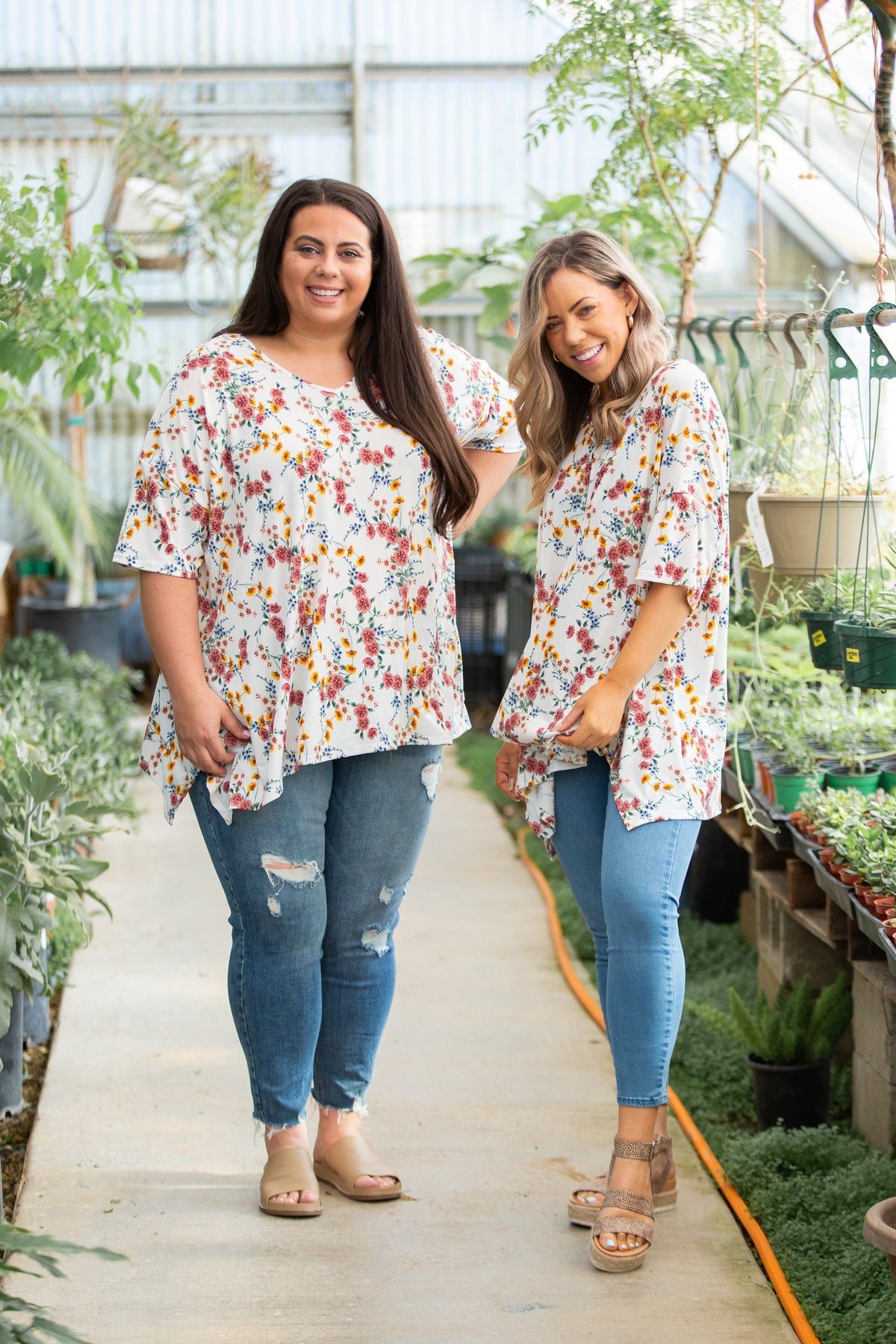 Spring Blossoms Short Sleeve Top