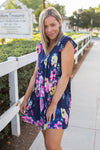 Navy Blooms Summer Dress