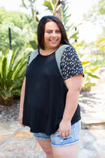 Classy Striped Floral Short Sleeve Top