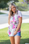 Peonies Criss Cross Top