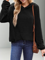 Kaia Textured Kangaroo Pocket Hoodie