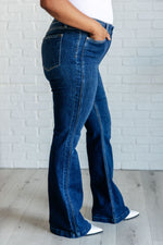 Mavis High Rise Side Seam Detail Flare Judy Blue Jeans