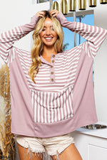 Sidney Striped Thumbhole Long Sleeve Top