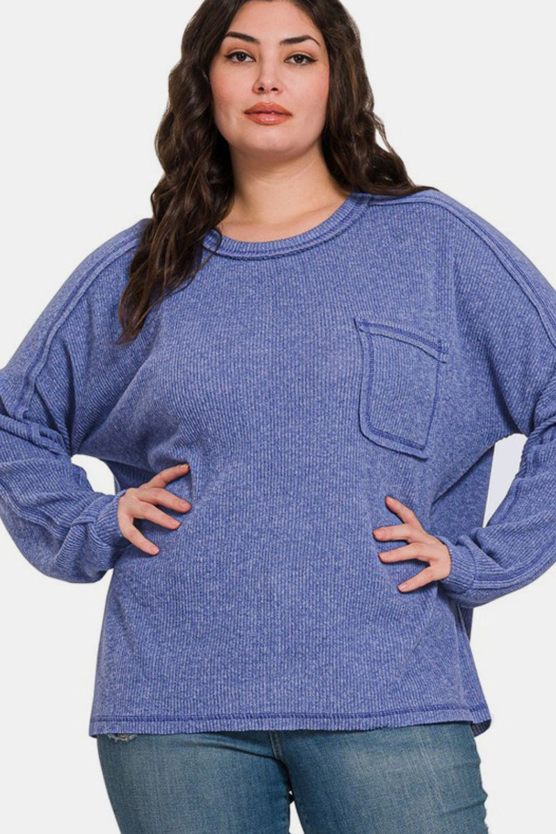 Clara Ribbed Hacci Knit Top