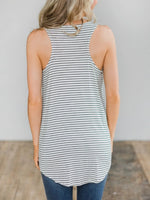 Lainey High-Low Striped Tank