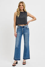 Eden RISEN Raw Hem Ankle Bootcut Jeans