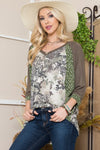 Celeste Floral Raglan Sleeve Top