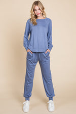 Marissa Raglan Sleeve Top and Pants Lounge Set