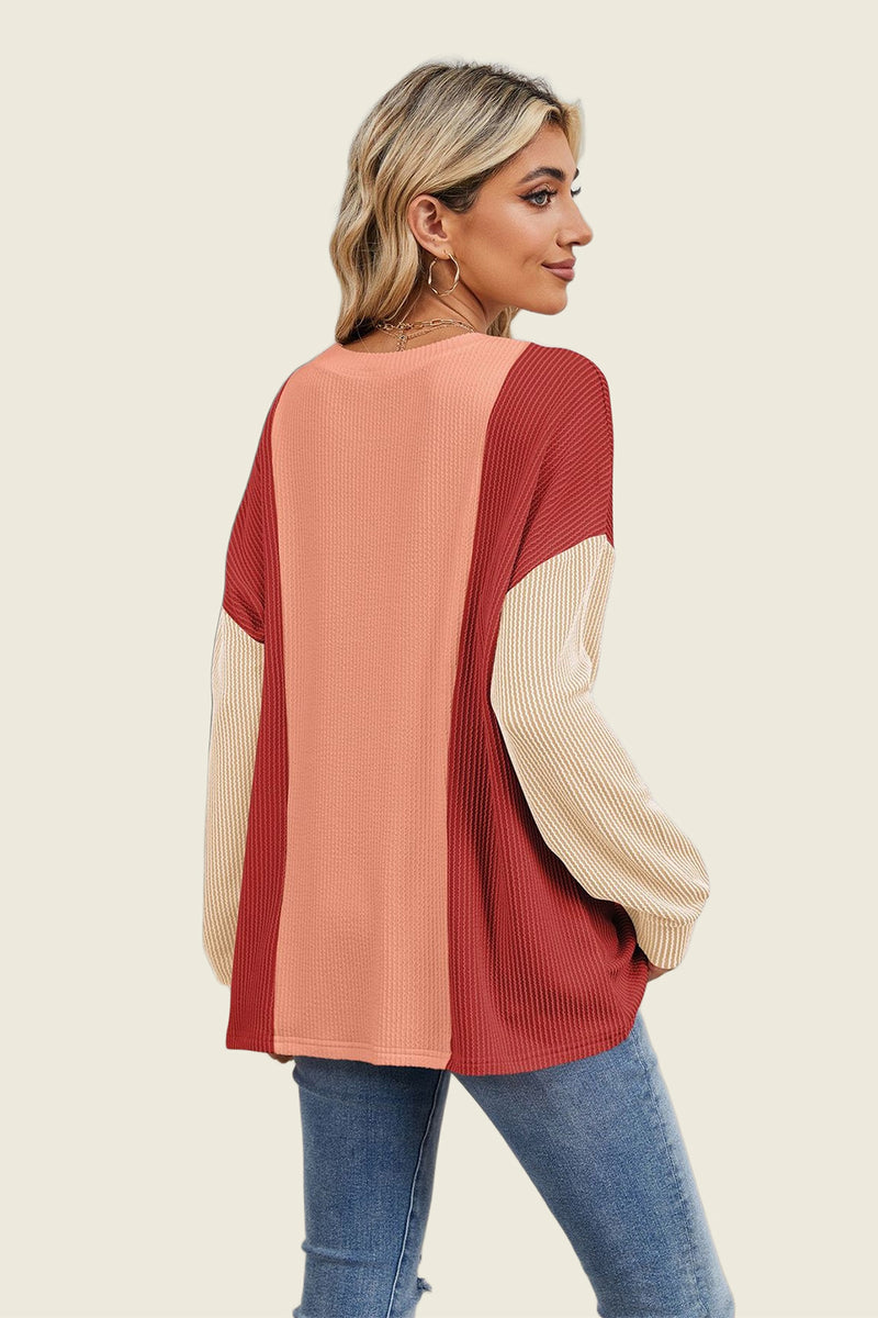 Rae Contrast Long Sleeve Top