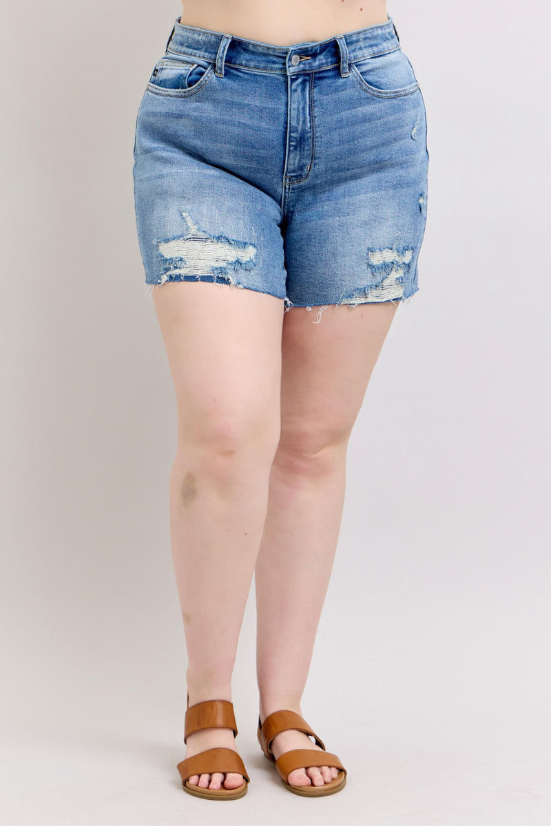 Charley High Rise Distressed Cutoff Judy Blue Shorts