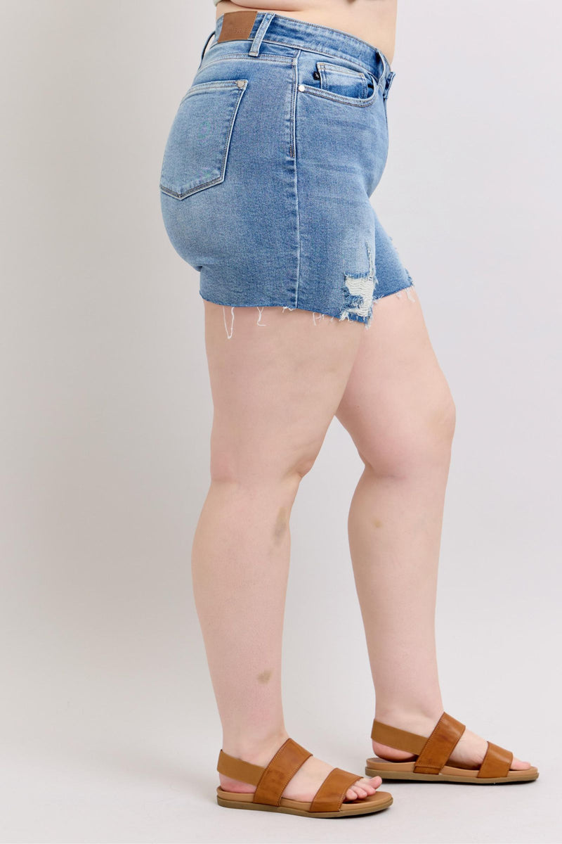 Charley High Rise Distressed Cutoff Judy Blue Shorts