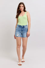 Charley High Rise Distressed Cutoff Judy Blue Shorts