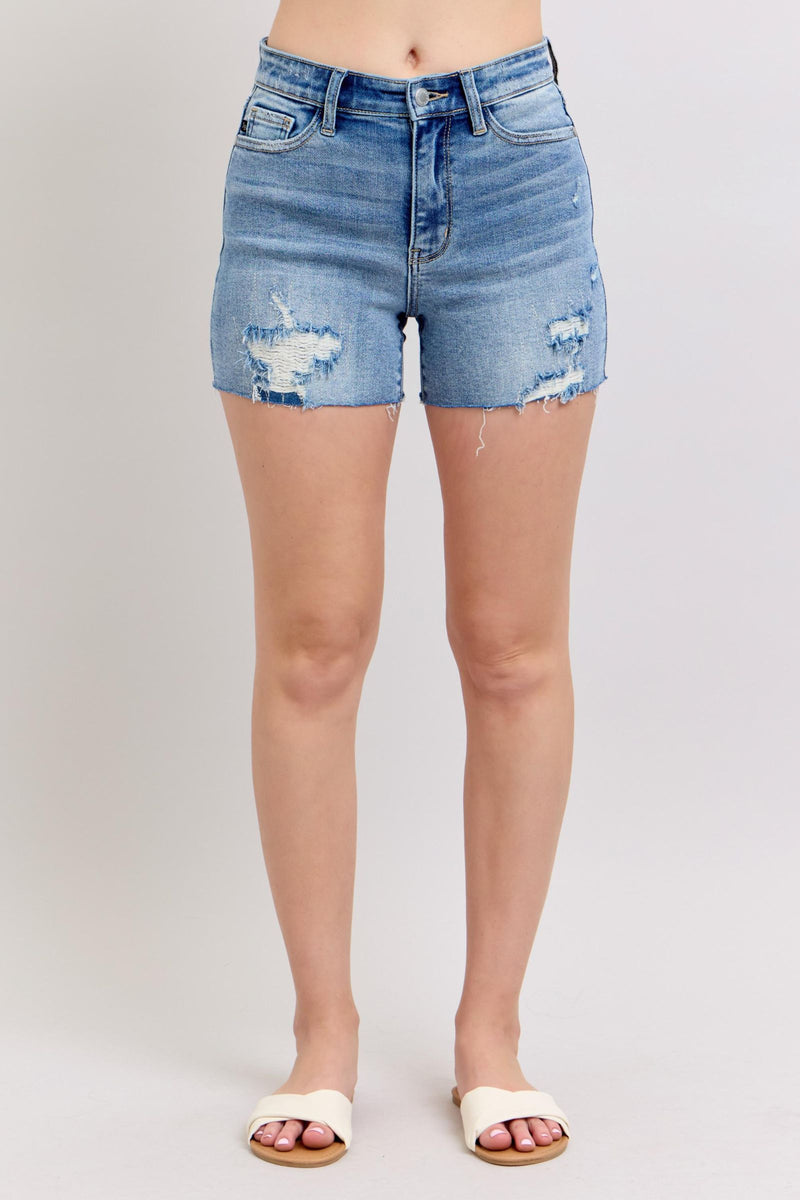Charley High Rise Distressed Cutoff Judy Blue Shorts