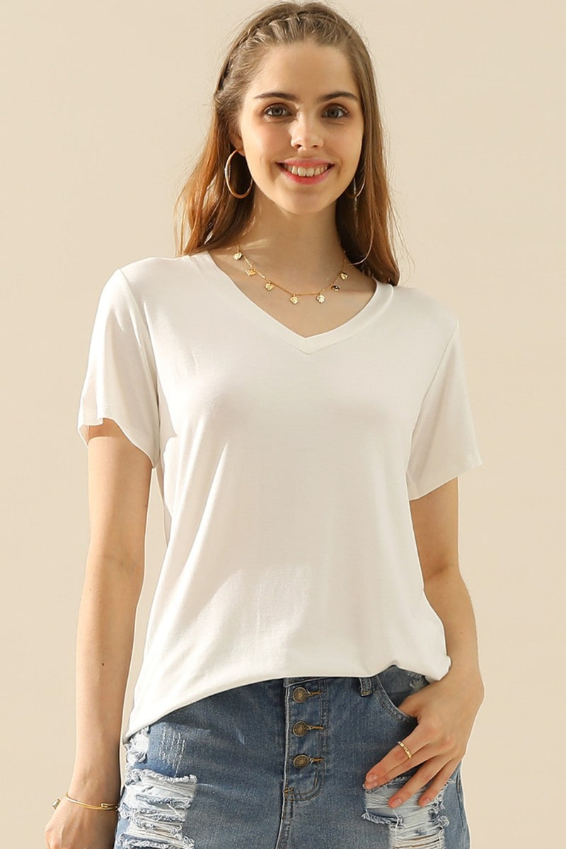 Hazel V-Neck Short Sleeve T-Shirt