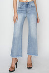 Jensen High Rise Crop Wide Fray Hem Jeans by RISEN