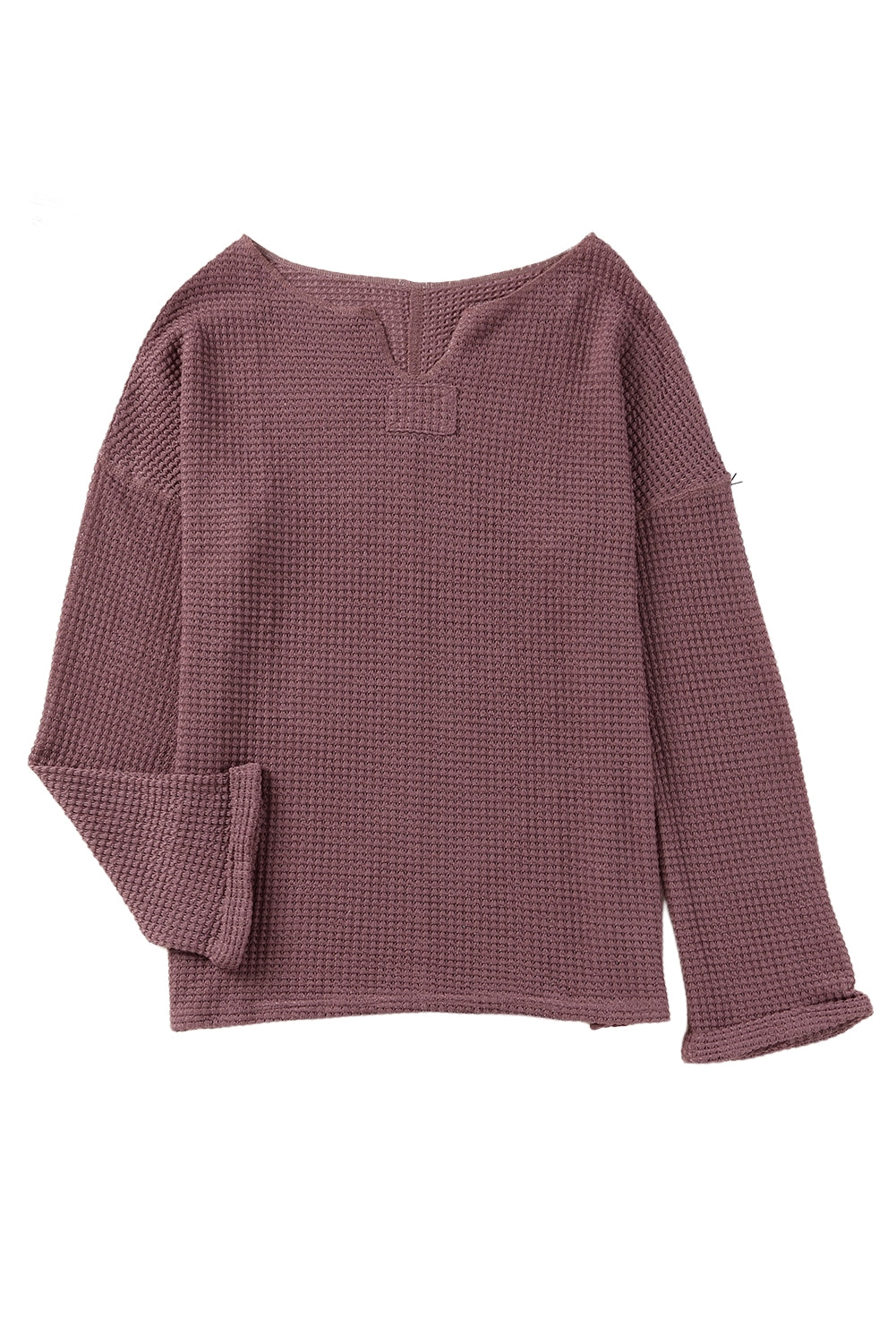 Lexi Plum Waffle Knit Top