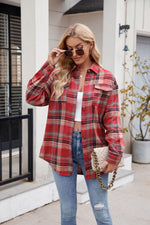 Becca Plaid Button Up Long Sleeve Shirt