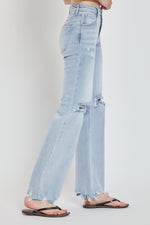 Sophia High Rise Distressed Wide Leg RISEN Jeans