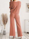 Maddie Long Sleeve Lounge Top and Drawstring Pants Set