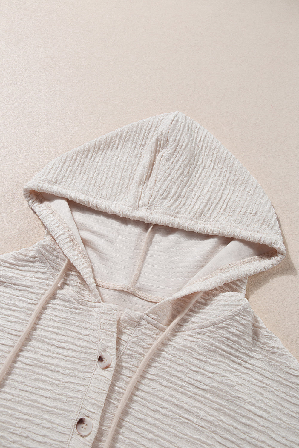 Neutral Henley Hoodie