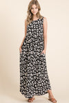 Maya Leopard Maxi Dress with Pockets