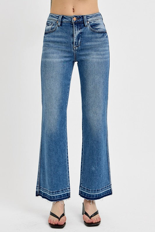 Eden RISEN Raw Hem Ankle Bootcut Jeans