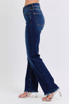 Marissa Raw Hem Straight Leg Judy Blue Jeans