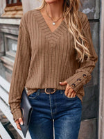Haven Ribbed V-Neck Long Sleeve