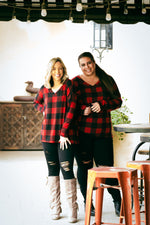 Mad About Plaid Pullover - Red