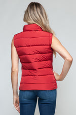 Sady Zip Up Turtleneck Vest with Pockets