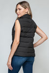 Sady Zip Up Turtleneck Vest with Pockets