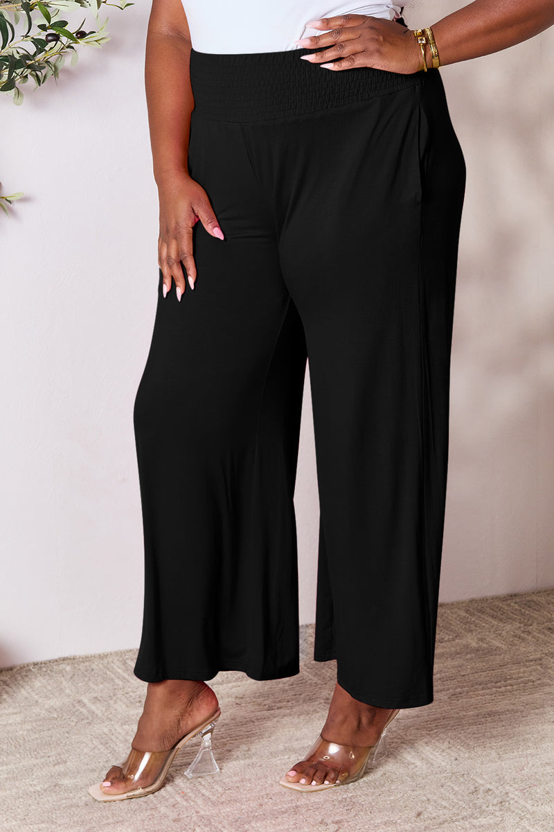 Journey Smocked Wide Waistband Wide Leg Pants