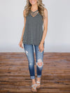 Lainey High-Low Striped Tank