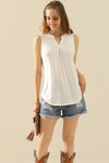 Cassie Notched Sleeveless Top