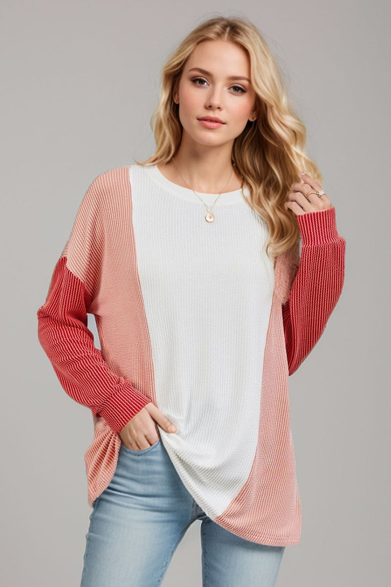 Rae Contrast Long Sleeve Top