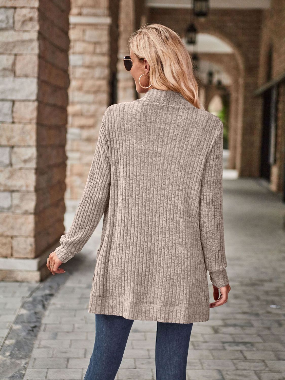 Riley Open Front Cardigan with Pockets