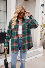 Becca Plaid Button Up Long Sleeve Shirt