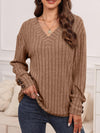 Haven Ribbed V-Neck Long Sleeve