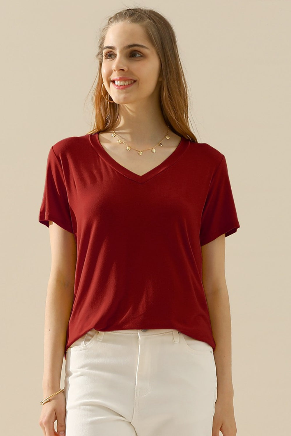 Hazel V-Neck Short Sleeve T-Shirt