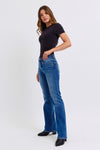 Melanie Mid-Rise Bootcut Judy Blue Jeans with Thermal Lining