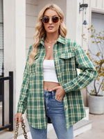 Becca Plaid Button Up Long Sleeve Shirt