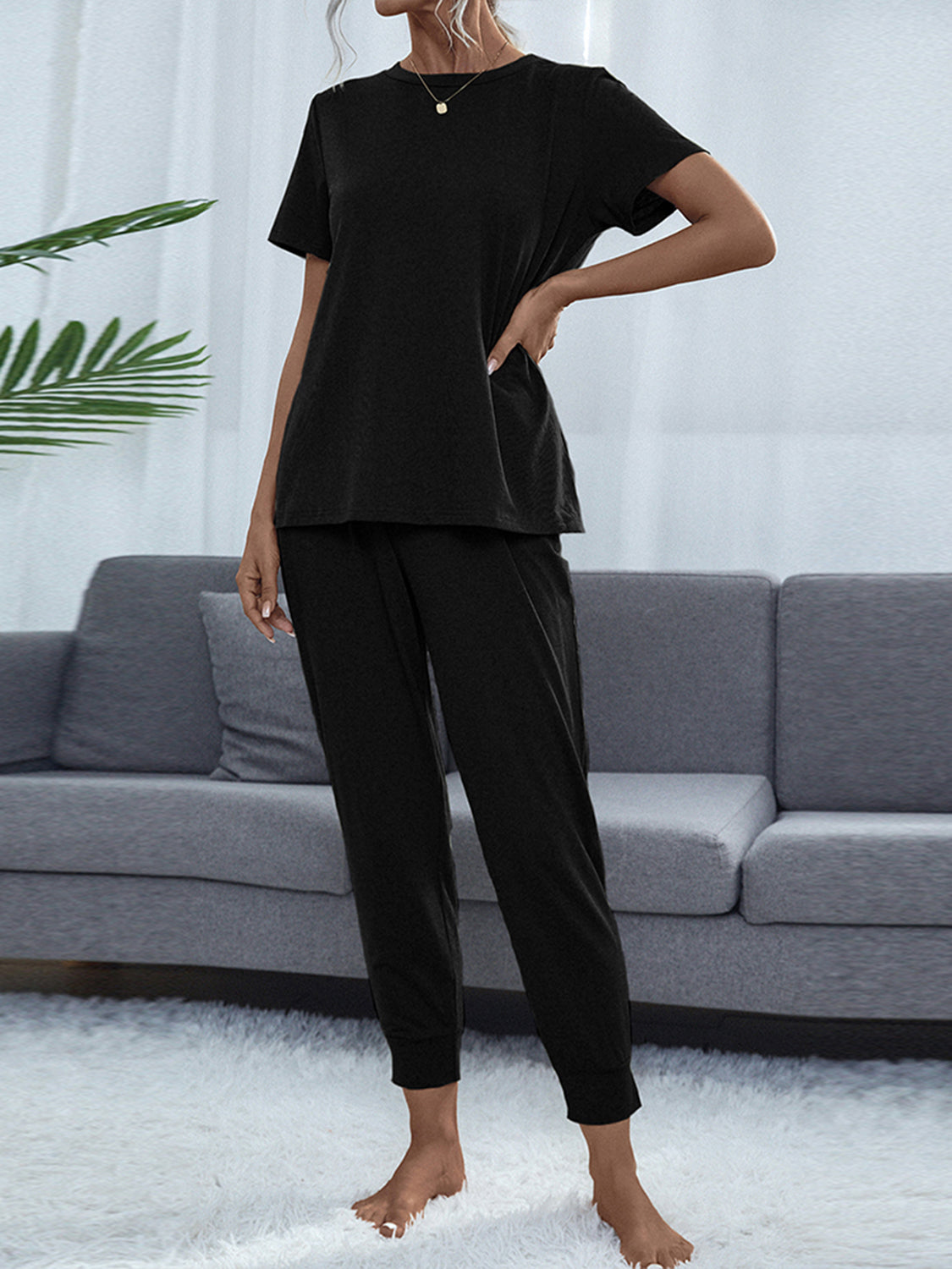 Clara Short Sleeve Top and Pants Set