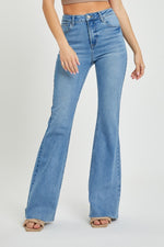 Charlie High Rise Raw Cut Hem Bootcut RISEN Jeans