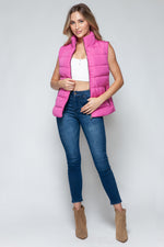 Sady Zip Up Turtleneck Vest with Pockets