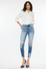 Kerri High Rise Frayed Ankle Skinny Kancan  Jeans